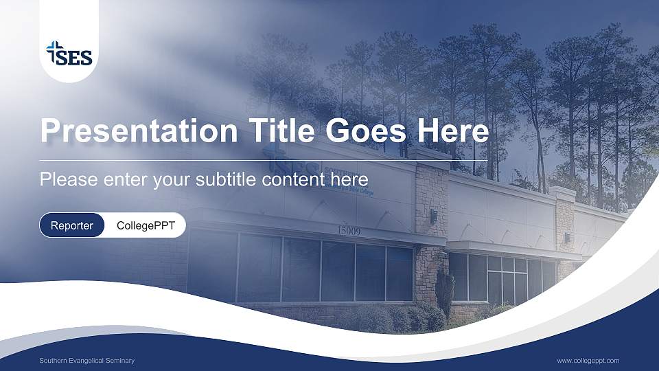 Southern Evangelical Seminary Lecture Sharing and Networking Event PPT Template16:9 ratio PPT effect preview image