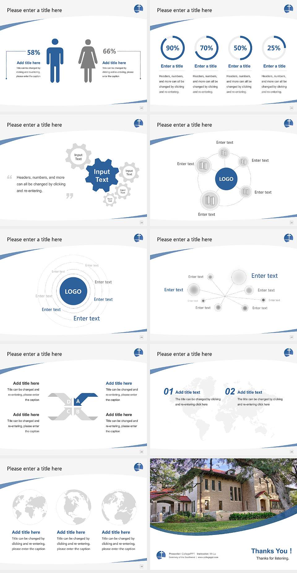 Seminary of the Southwest Course/Courseware Creation PPT Template4:3 ratio PPT effect preview image4