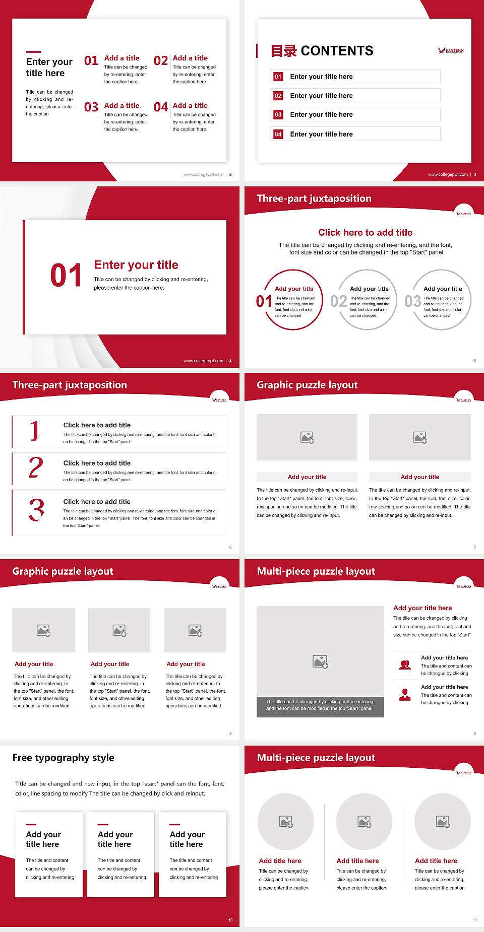 Eastern Washington University Academic Presentation/Research Findings Report PPT Template4:3 ratio PPT effect preview image2