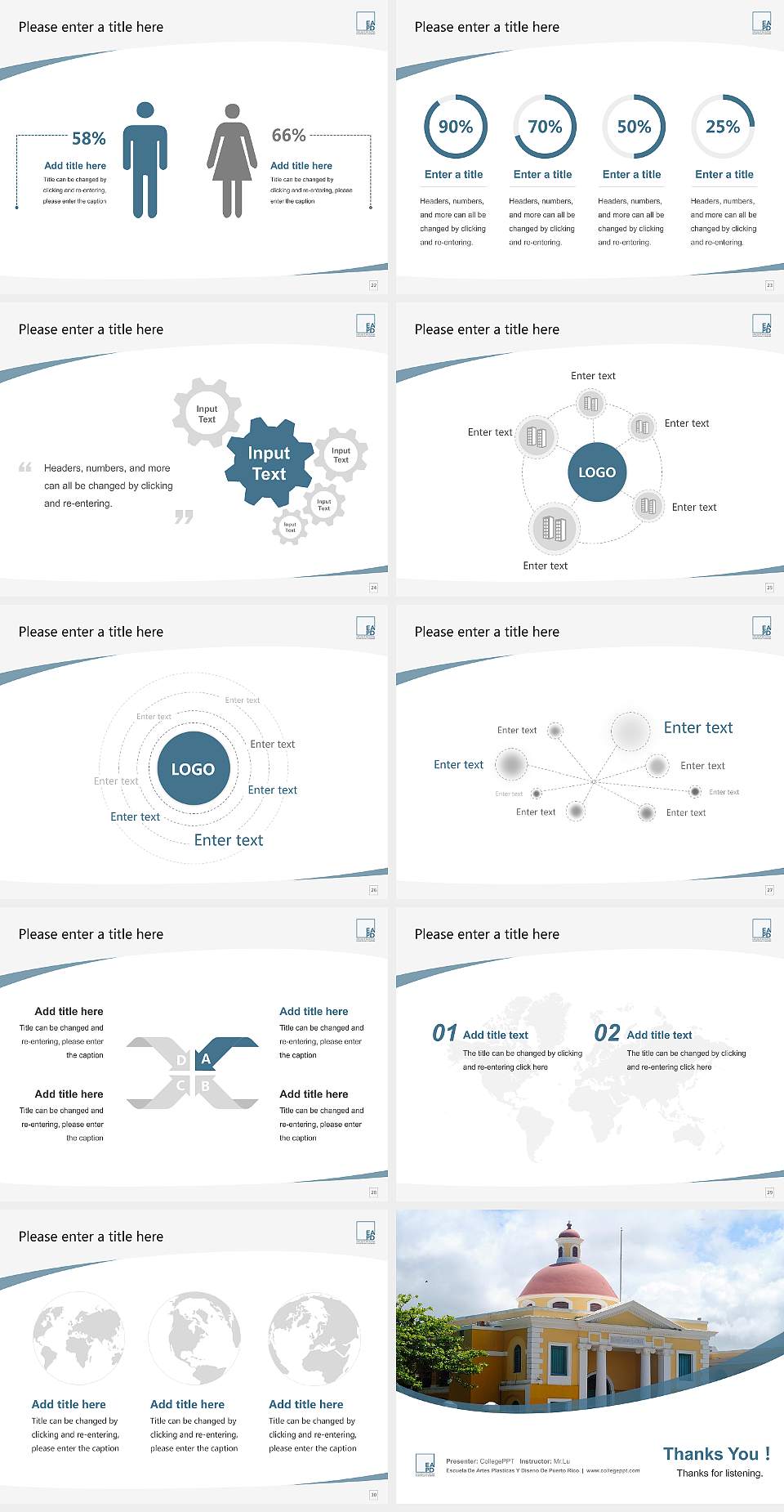 Escuela De Artes Plasticas Y Diseno De Puerto Rico Course/Courseware Creation PPT Template4:3 ratio PPT effect preview image4