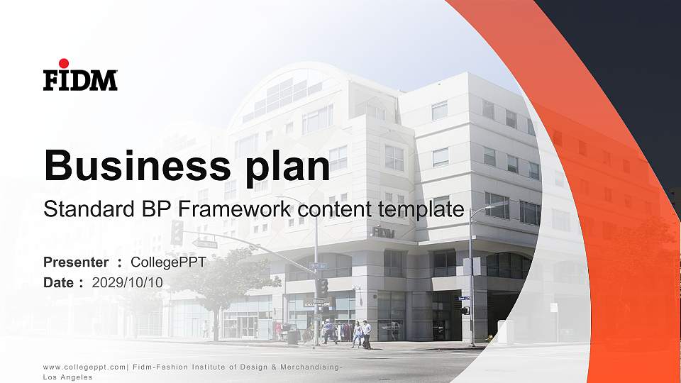 Fidm-Fashion Institute of Design & Merchandising-Los Angeles Competition/Entrepreneurship Contest PPT Template16:9 ratio PPT effect preview image