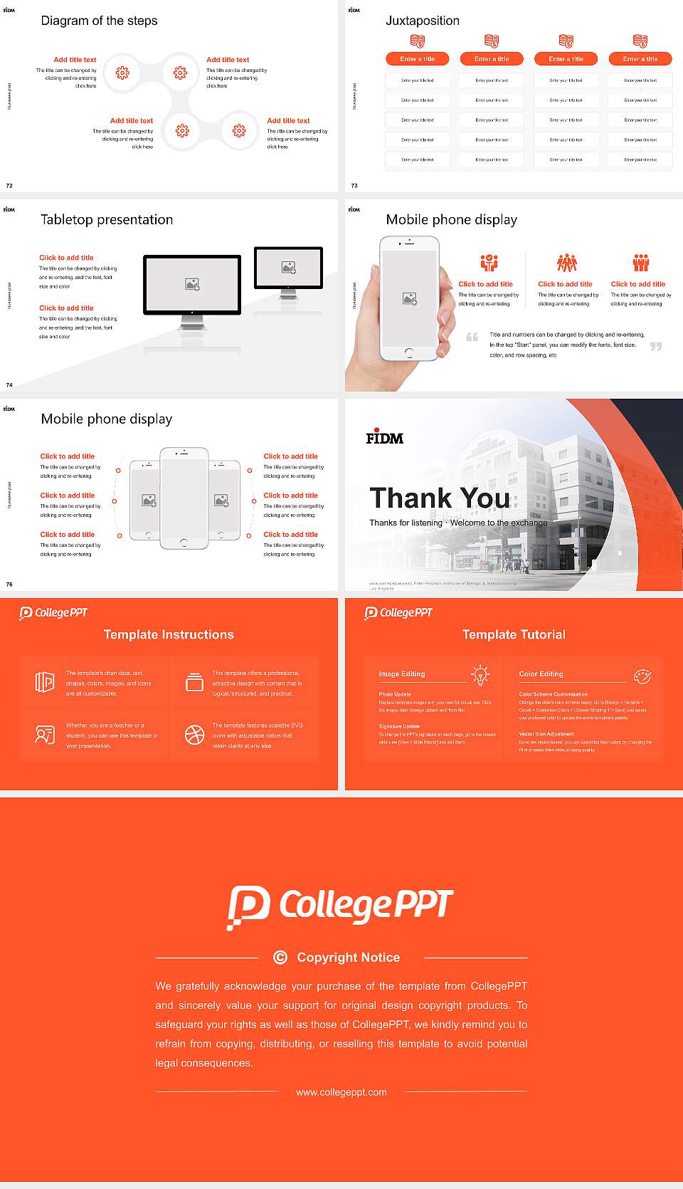 Fidm-Fashion Institute of Design & Merchandising-Los Angeles Competition/Entrepreneurship Contest PPT Template16:9 ratio PPT effect preview image9