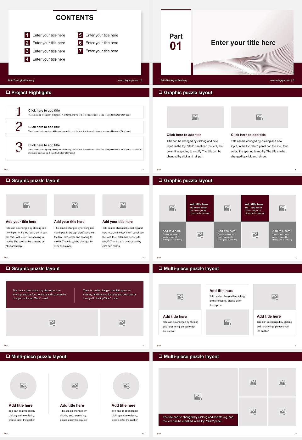Faith Theological Seminary General Purpose PPT Template16:9 ratio PPT effect preview image2