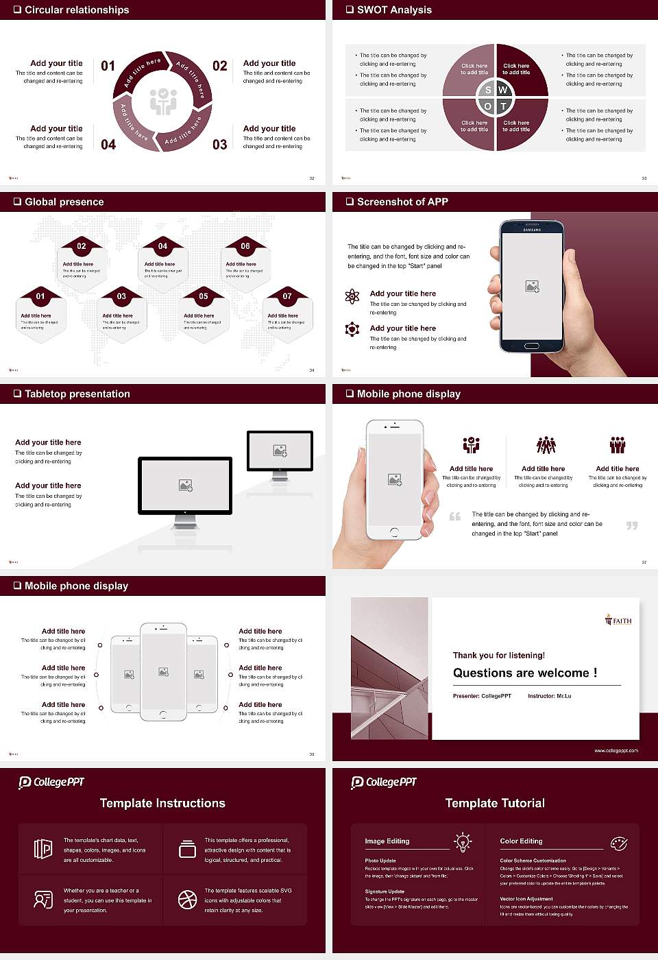 Faith Theological Seminary General Purpose PPT Template16:9 ratio PPT effect preview image5