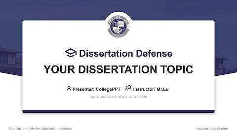 Faith International University Graduation Thesis Defense PPT Template