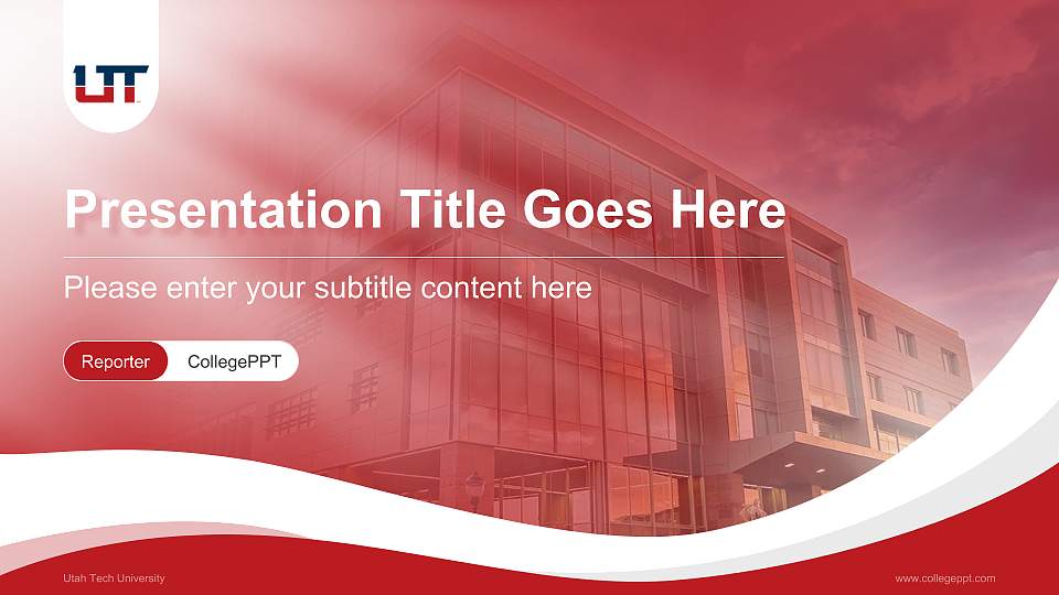 Utah Tech University Lecture Sharing and Networking Event PPT Template16:9 ratio PPT effect preview image