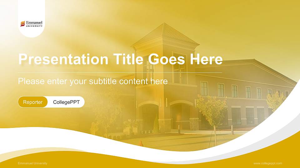 Emmanuel University Lecture Sharing and Networking Event PPT Template16:9 ratio PPT effect preview image