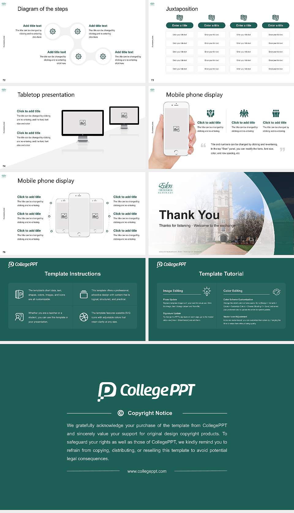 Eden Theological Seminary Competition/Entrepreneurship Contest PPT Template16:9 ratio PPT effect preview image9