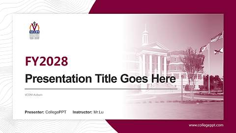 VCOM-Auburn Academic Presentation/Research Findings Report PPT Template