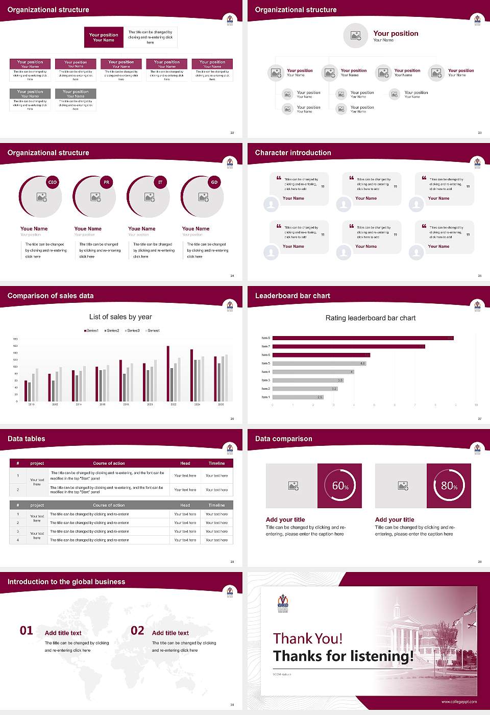 VCOM-Auburn Academic Presentation/Research Findings Report PPT Template16:9 ratio PPT effect preview image4