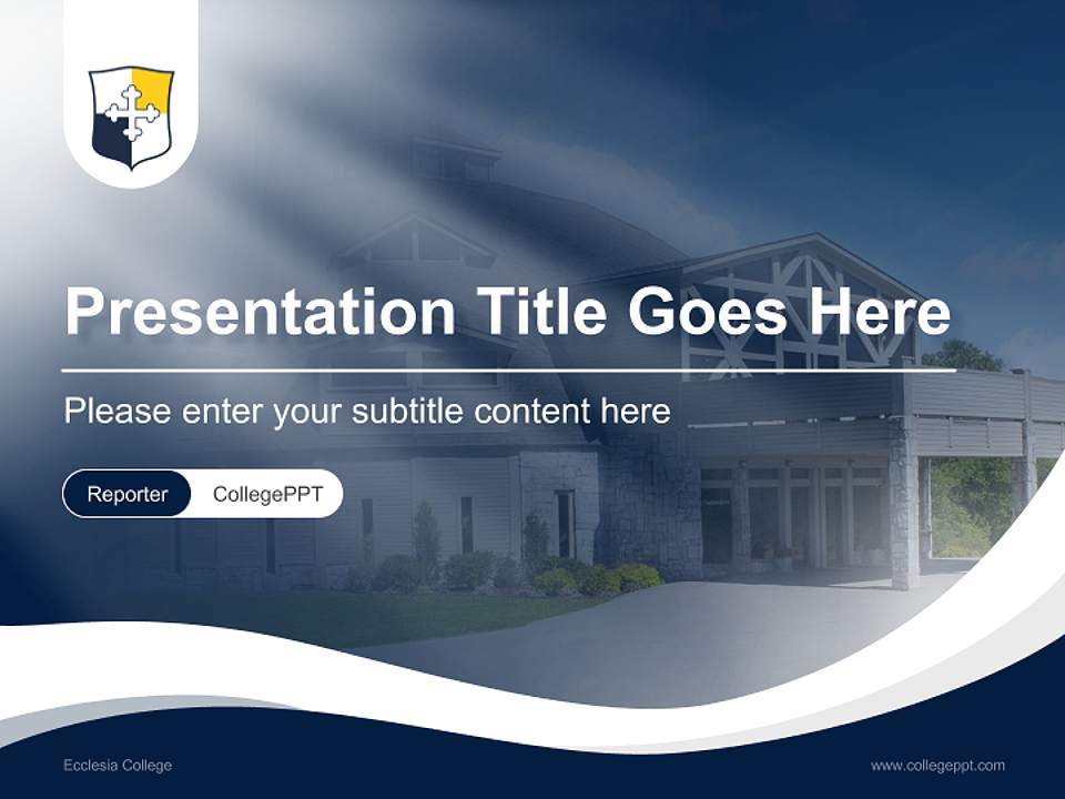 Ecclesia College Lecture Sharing and Networking Event PPT Template4:3 ratio PPT effect preview image4