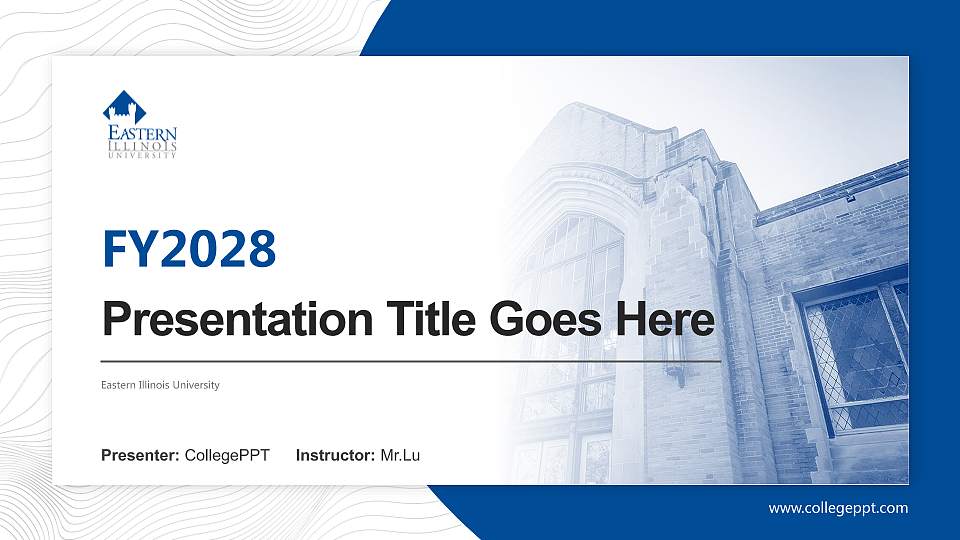 Eastern Illinois University Academic Presentation/Research Findings Report PPT Template16:9 ratio PPT effect preview image