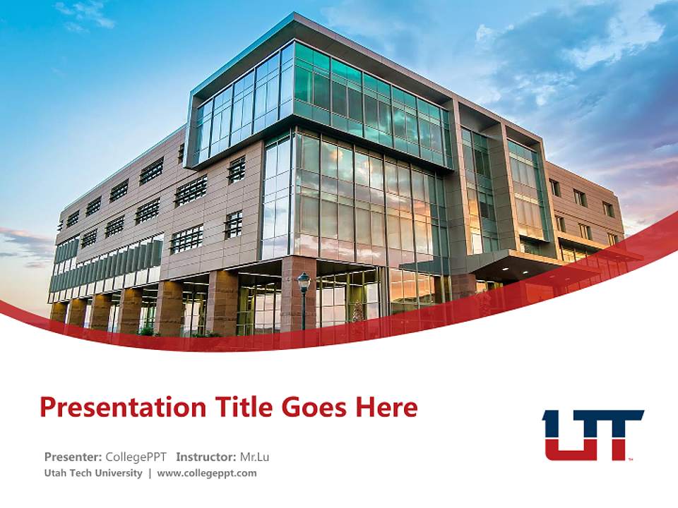 Utah Tech University Course/Courseware Creation PPT Template4:3 ratio PPT effect preview image5