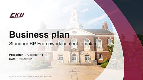 Eastern Kentucky University Competition/Entrepreneurship Contest PPT Template