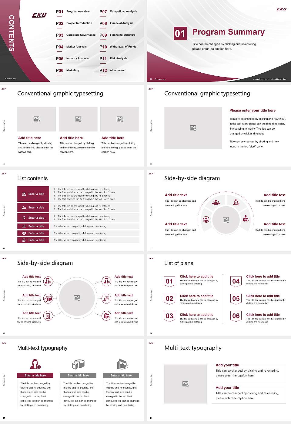 Eastern Kentucky University Competition/Entrepreneurship Contest PPT Template16:9 ratio PPT effect preview image2