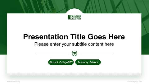 Felician University National Scholarship Defense PPT Template