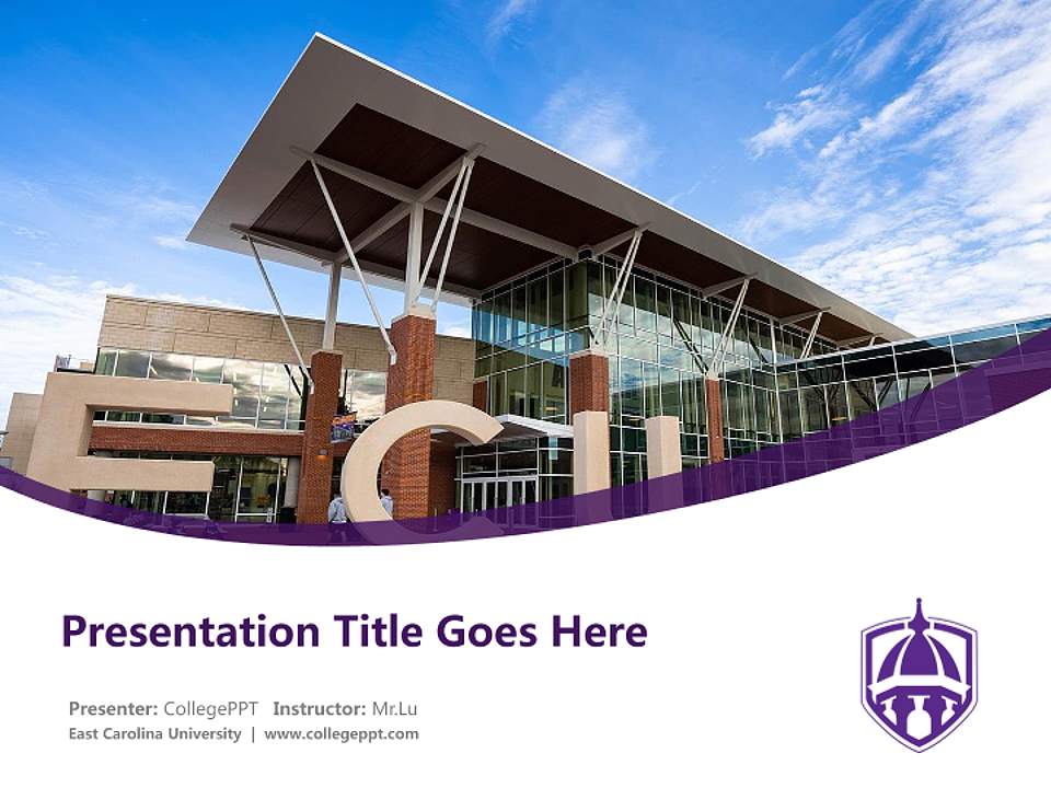 East Carolina University Course/Courseware Creation PPT Template4:3 ratio PPT effect preview image5