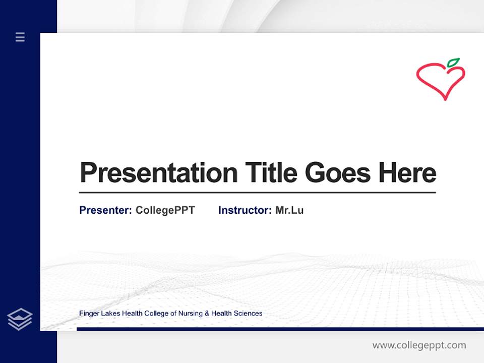 Finger Lakes Health College of Nursing & Health Sciences Thesis Proposal/Graduation Defense PPT Template4:3 ratio PPT effect preview image5