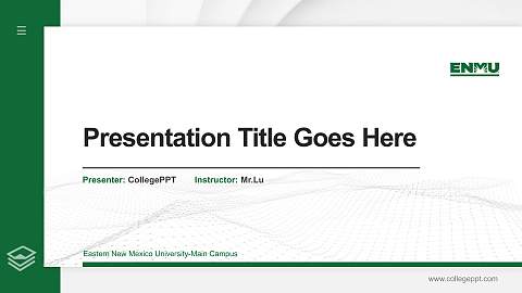 Eastern New Mexico University-Main Campus Thesis Proposal/Graduation Defense PPT Template