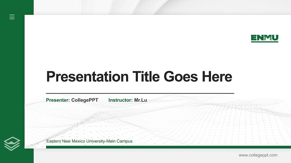 Eastern New Mexico University-Main Campus Thesis Proposal/Graduation Defense PPT Template16:9 ratio PPT effect preview image