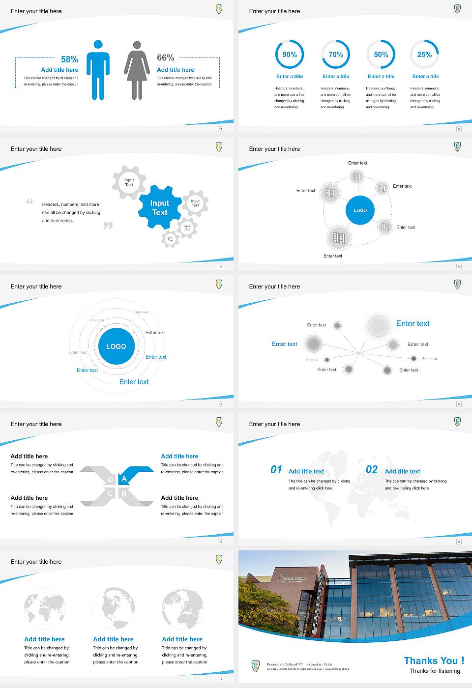 Elmezzi Graduate School of Molecular Medicine Course/Courseware Creation PPT Template16:9 ratio PPT effect preview image4