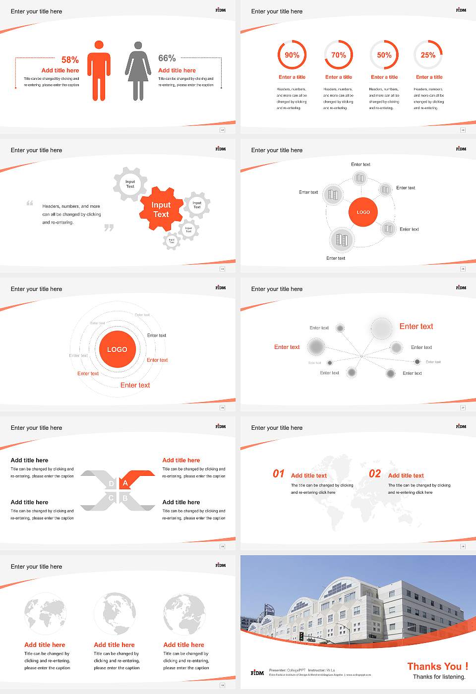 Fidm-Fashion Institute of Design & Merchandising-Los Angeles Course/Courseware Creation PPT Template16:9 ratio PPT effect preview image4