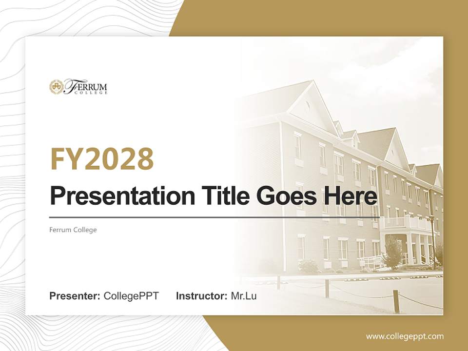 Ferrum College Academic Presentation/Research Findings Report PPT Template4:3 ratio PPT effect preview image5