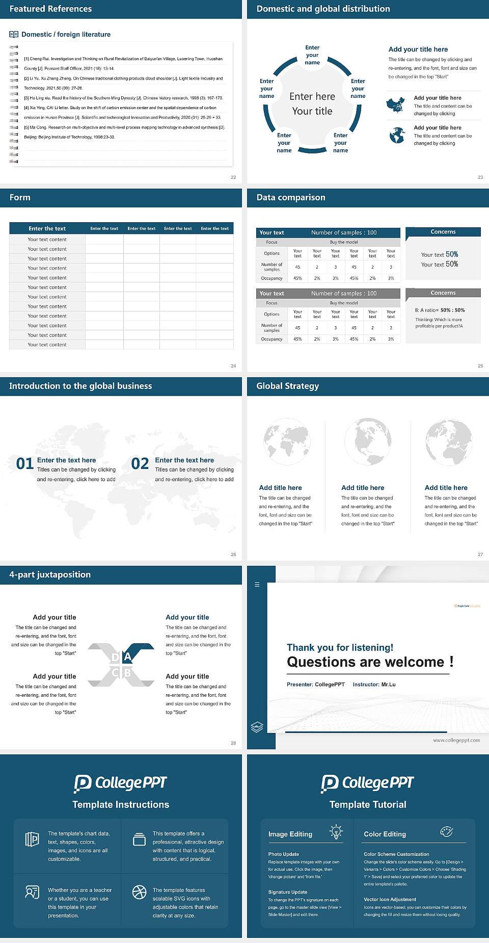 Eagle Gate College Murray Campus Thesis Proposal/Graduation Defense PPT Template4:3 ratio PPT effect preview image4
