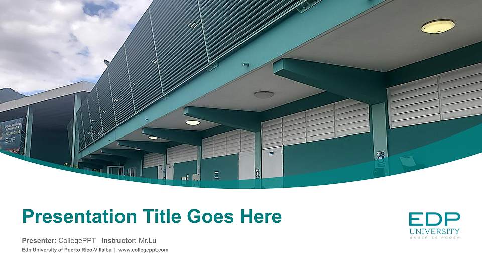 Edp University of Puerto Rico-Villalba Course/Courseware Creation PPT Template16:9 ratio PPT effect preview image