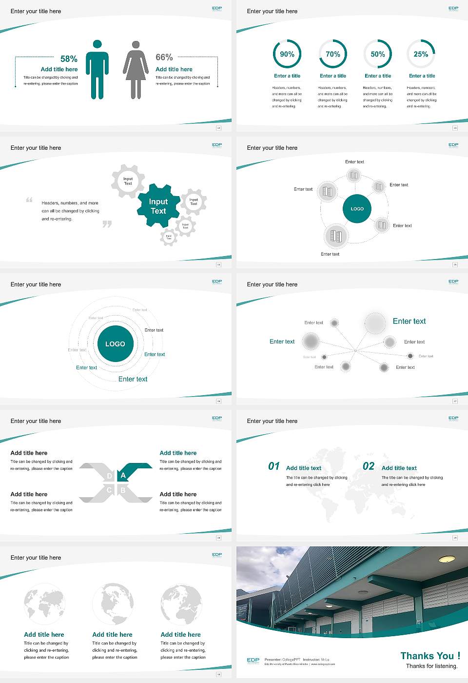 Edp University of Puerto Rico-Villalba Course/Courseware Creation PPT Template16:9 ratio PPT effect preview image4