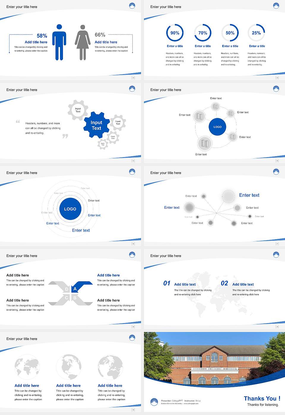 Eastern Mennonite University Course/Courseware Creation PPT Template16:9 ratio PPT effect preview image4