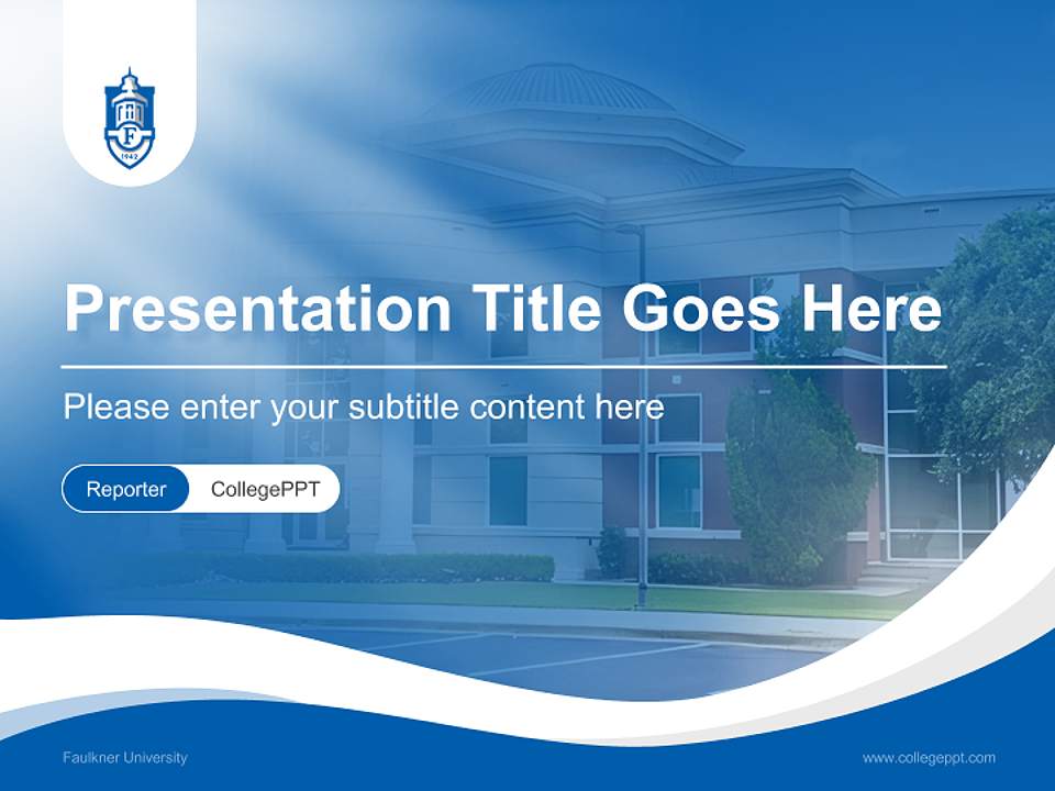 Faulkner University Lecture Sharing and Networking Event PPT Template4:3 ratio PPT effect preview image4
