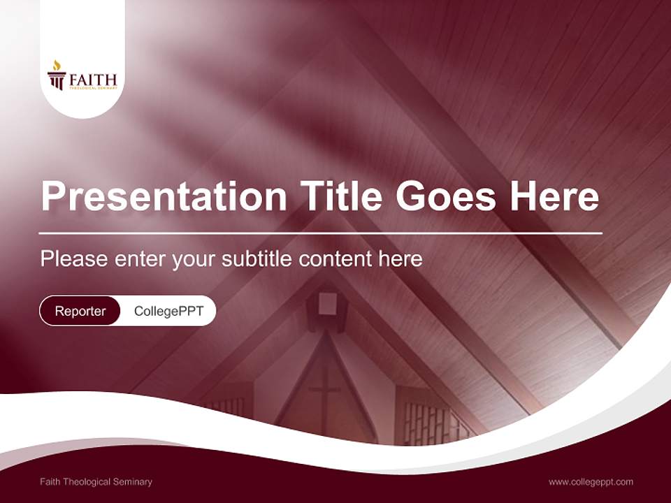Faith Theological Seminary Lecture Sharing and Networking Event PPT Template4:3 ratio PPT effect preview image1