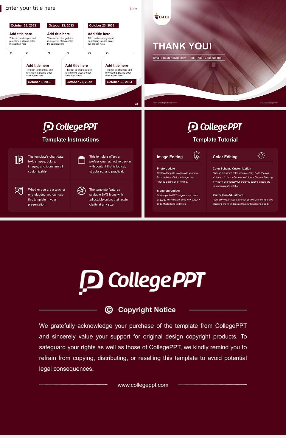 Faith Theological Seminary Lecture Sharing and Networking Event PPT Template4:3 ratio PPT effect preview image4