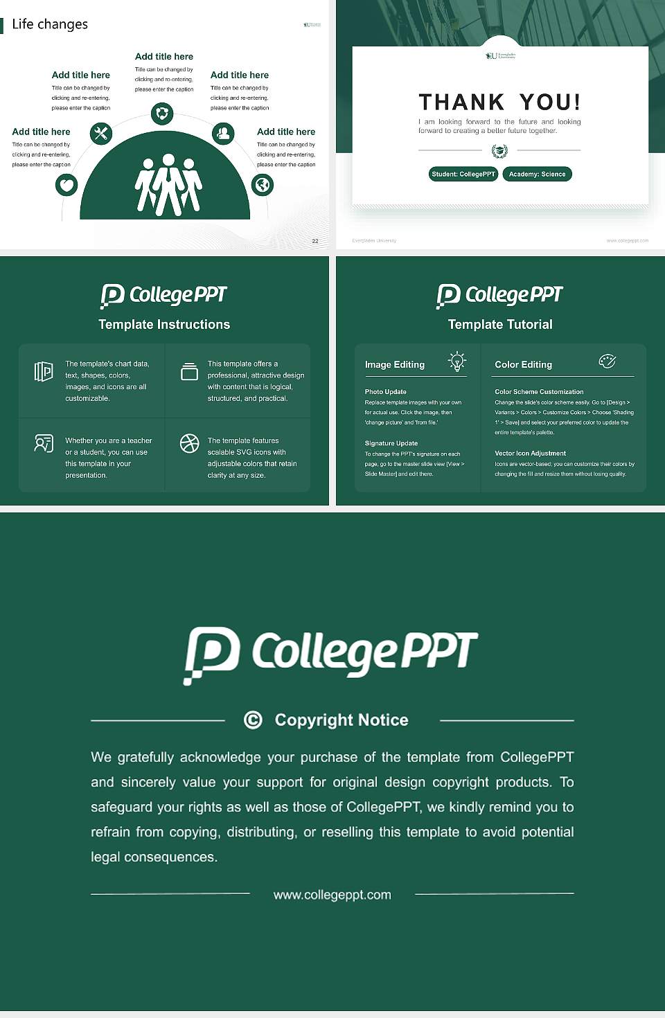 Everglades University National Scholarship Defense PPT Template4:3 ratio PPT effect preview image4