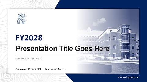 Eastern Connecticut State University Academic Presentation/Research Findings Report PPT Template
