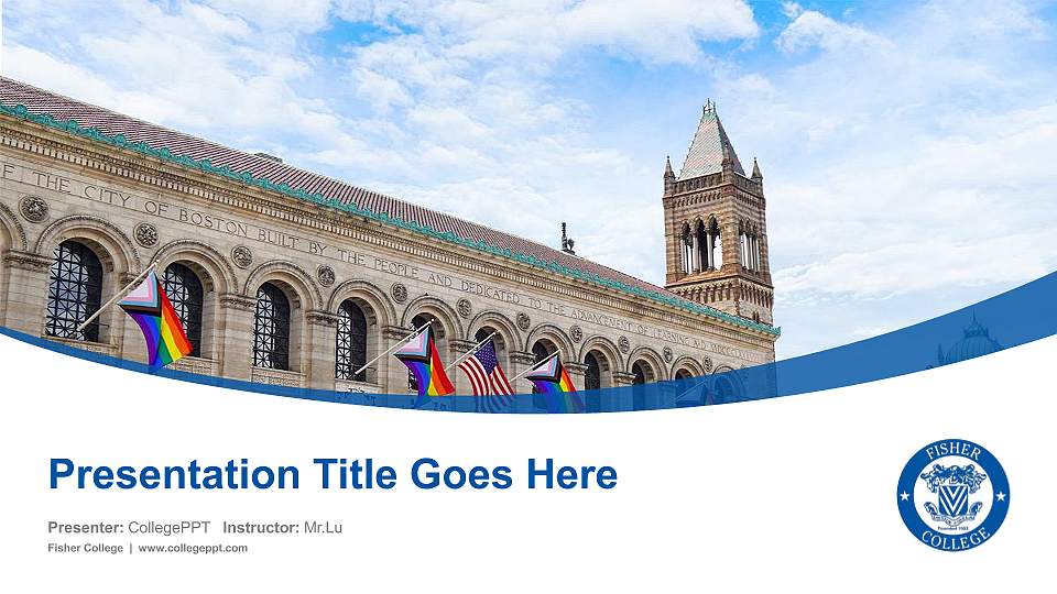 Fisher College Course/Courseware Creation PPT Template16:9 ratio PPT effect preview image