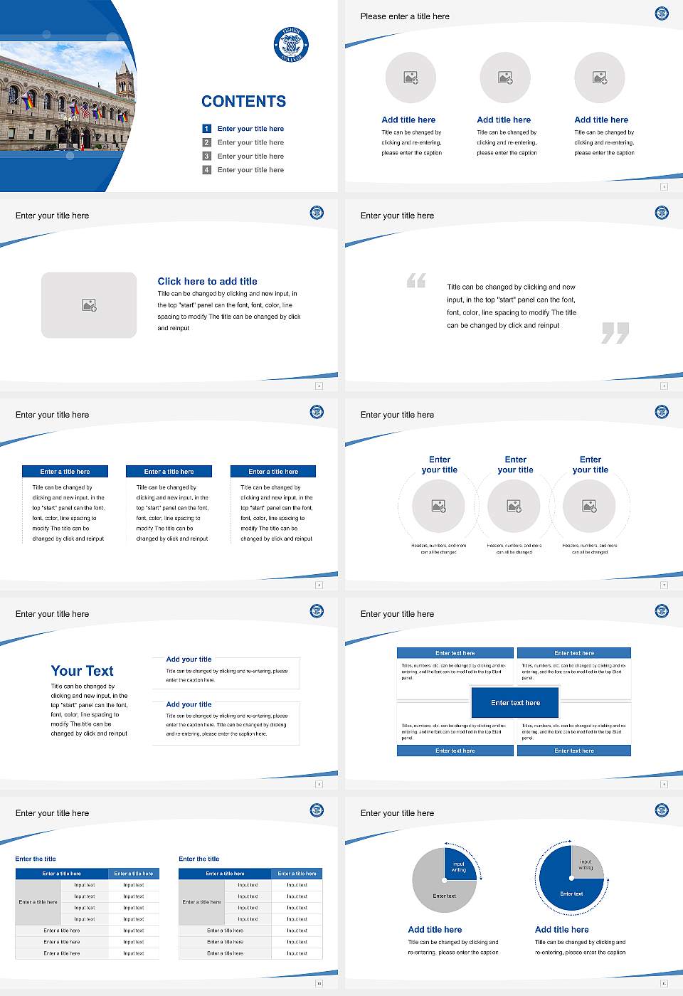Fisher College Course/Courseware Creation PPT Template16:9 ratio PPT effect preview image2
