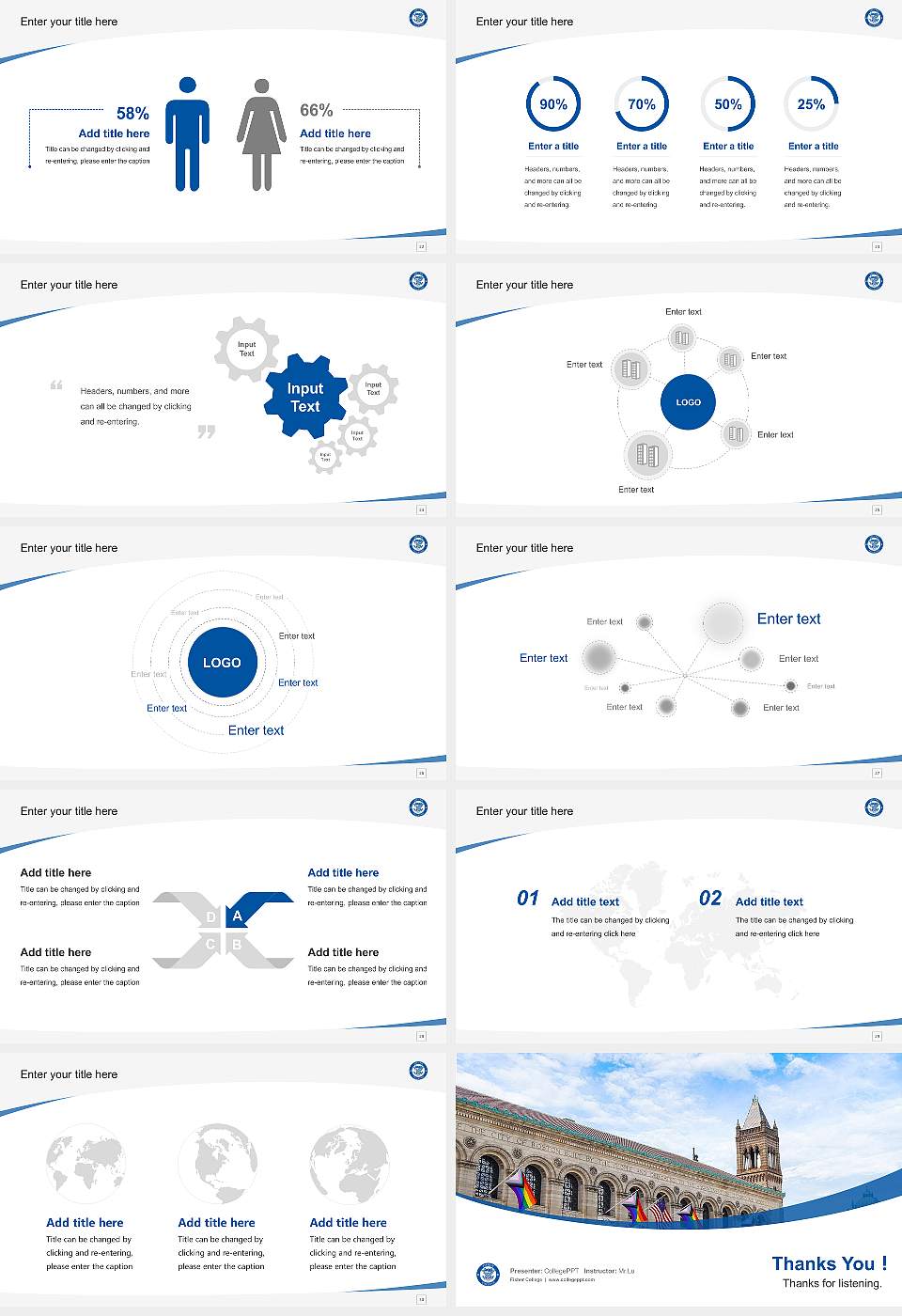 Fisher College Course/Courseware Creation PPT Template16:9 ratio PPT effect preview image4