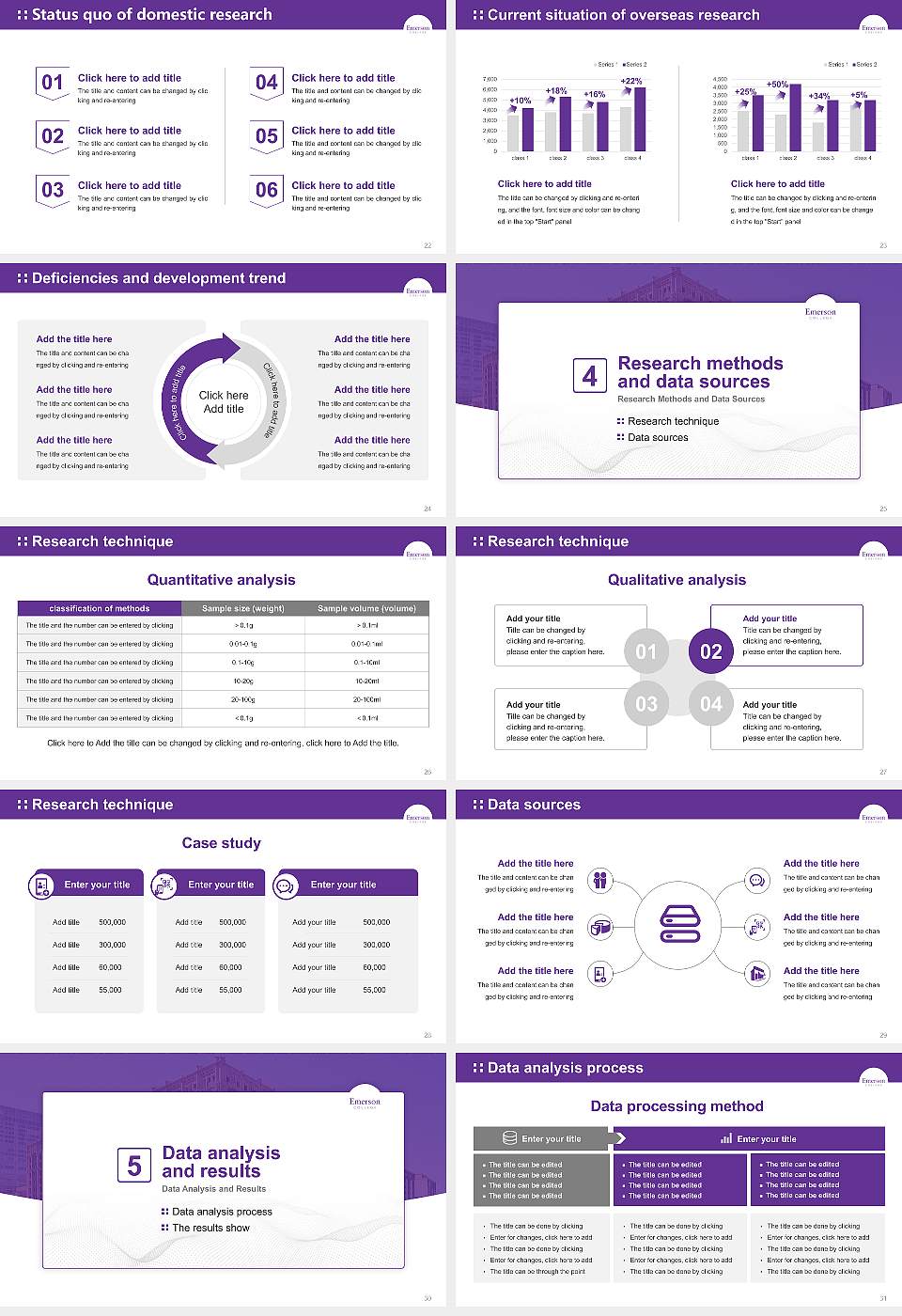 Emerson College Graduation Thesis Defense PPT Template16:9 ratio PPT effect preview image4