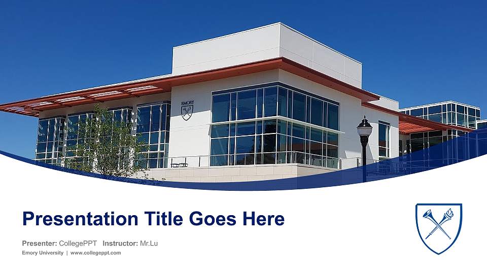 Emory University Course/Courseware Creation PPT Template16:9 ratio PPT effect preview image