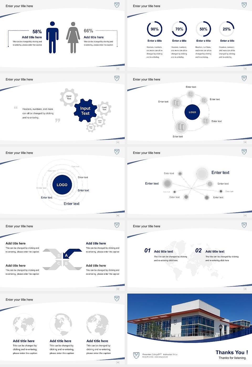Emory University Course/Courseware Creation PPT Template16:9 ratio PPT effect preview image4