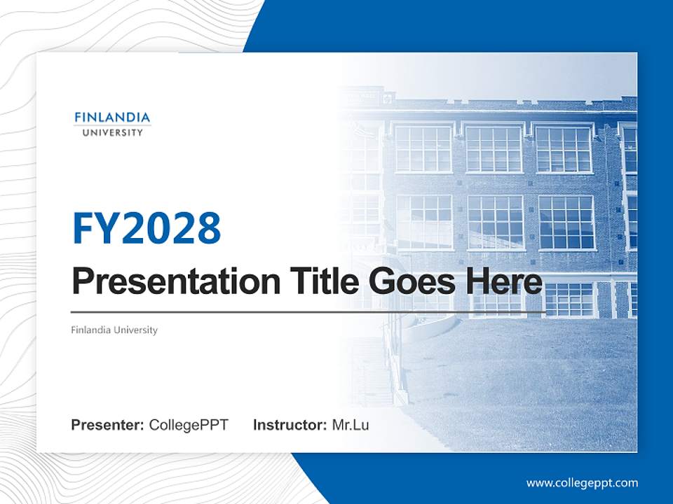 Finlandia University Academic Presentation/Research Findings Report PPT Template4:3 ratio PPT effect preview image5