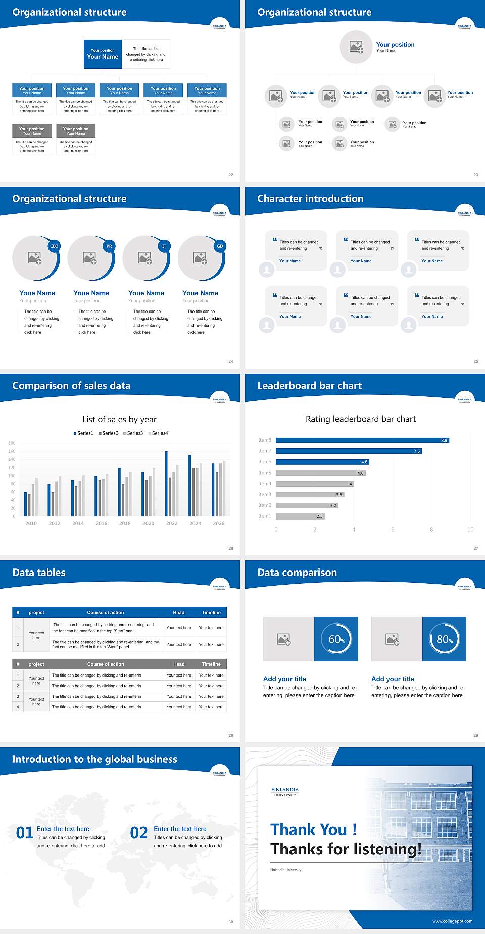 Finlandia University Academic Presentation/Research Findings Report PPT Template4:3 ratio PPT effect preview image4