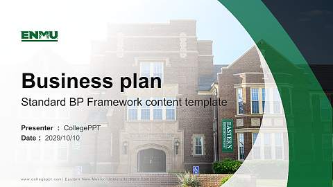Eastern New Mexico University-Main Campus Competition/Entrepreneurship Contest PPT Template