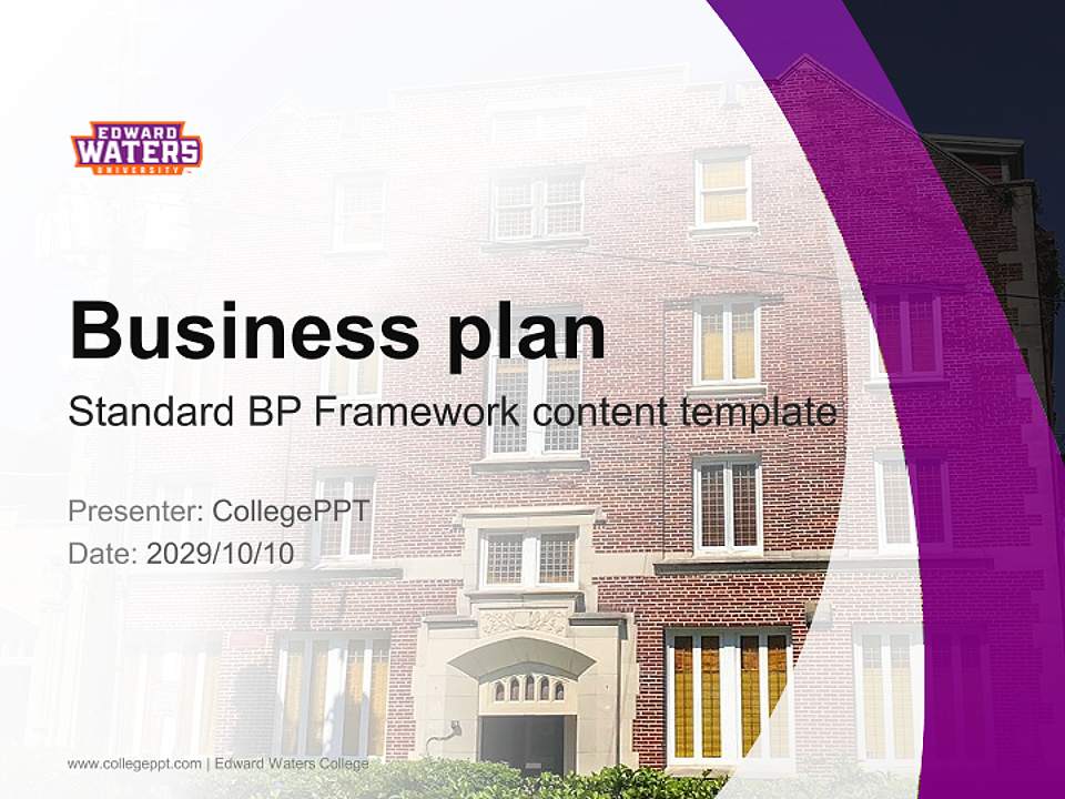 Edward Waters College Competition/Entrepreneurship Contest PPT Template4:3 ratio PPT effect preview image9