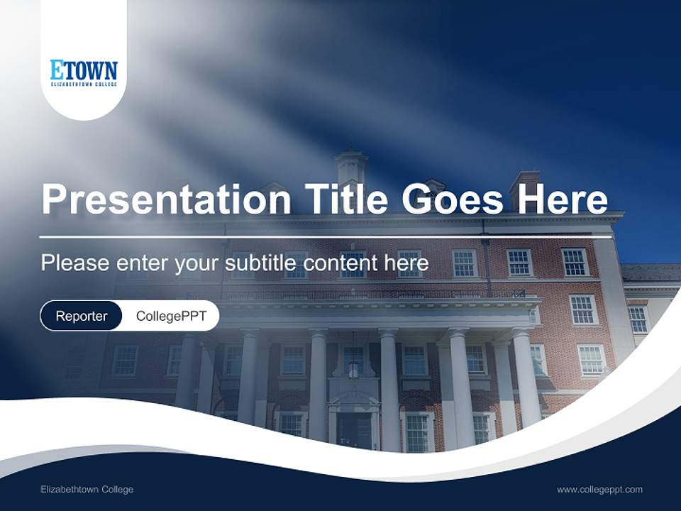 Elizabethtown College Lecture Sharing and Networking Event PPT Template4:3 ratio PPT effect preview image4