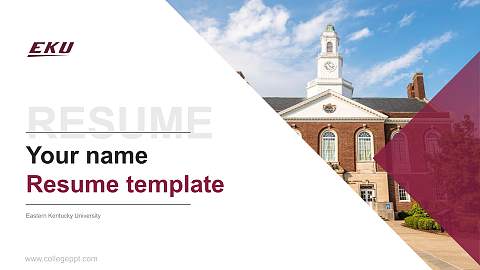 Eastern Kentucky University Resume PPT Template