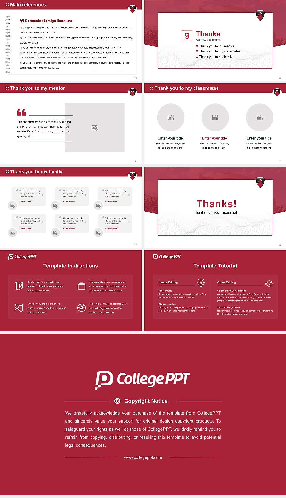 Edgewood College Graduation Thesis Defense PPT Template16:9 ratio PPT effect preview image7