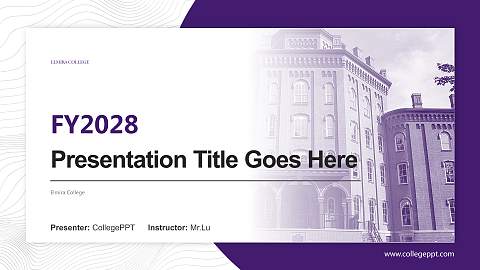 Elmira College Academic Presentation/Research Findings Report PPT Template